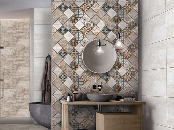 Textured Bathroom Tiles